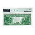 1914 $5 Large Size Federal Reserve Note // FR871a // White-Mellon // PMG Certified CU63 EPQ