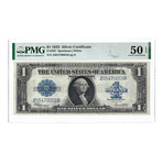 1923 $1 Large Size Silver Certificate // FR237 //Speelman-White // PMG Certified AU50 EPQ