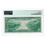 1914 $10 Large Size Federal Reserve Note // FR919a // White-Mellon // PMG Certified AU55