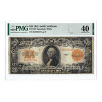 1922 $20 Large Size Gold Certificate // FR1187 // Speelman-White // PMG Certified XF40