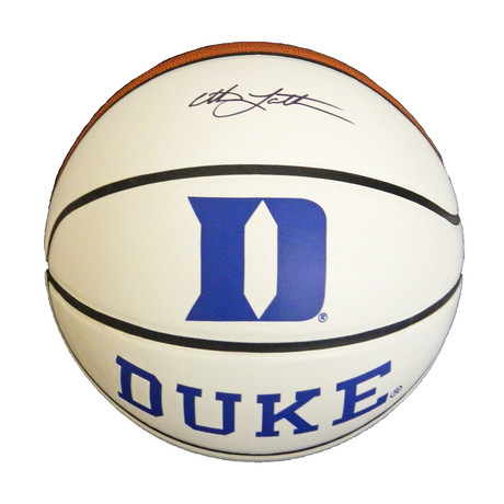 Christian Laettner // Signed Basketball // Duke Blue Devils + Baden White Logo