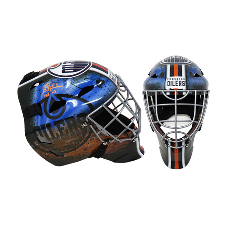 Old school Grant Fuhr mask  Goalie mask, Hockey mask, Goalie gear