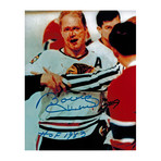 Bobby Hull // // Signed Blackhawks Blood 8x10 Photo w/HOF 1983