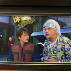 "Back to the Future 2" // DeLorean License Plate // Framed Collage