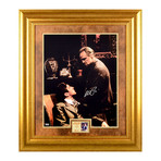 Al Pacino // Autographed The Godfather Don Vito and Michael Corleone Scene // Framed Photo