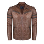 Summanus Leather Jacket // Chestnut (3XL)