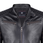 Italus Leather Jacket // Black (XL)