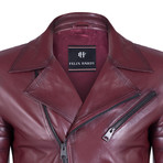 Faunus Leather Jacket // Bordeaux (M)
