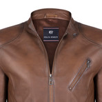 Romulus Leather Jacket // Chestnut (S)