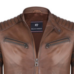 Summanus Leather Jacket // Chestnut (3XL)