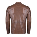 Summanus Leather Jacket // Chestnut (2XL)
