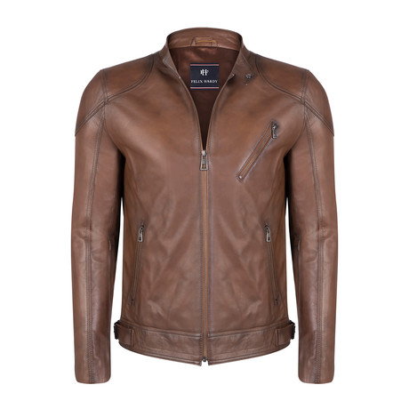 Romulus Leather Jacket // Chestnut (L)