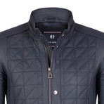 Remus Leather Jacket // Navy (L)
