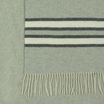 Italian Wool + Cashmere Throw Blanket // Oversized // Light Gray