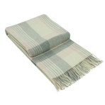 Italian Wool + Cashmere Throw Blanket // Oversized // Ivory + Pink