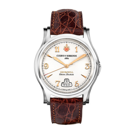 Cuervo Y Sobrinos Robusto Churchill Day Date Yalta Automatic // 2810.1YG