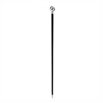 Golf Ball Cane // Black + Silver