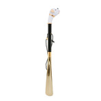 White Boxer Shoehorn // Black + Gold