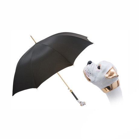 White Boxer Umbrella // Black