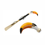 Toucan Shoehorn // Black + Orange