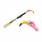 Flamingo Shoehorn // Black + Fuchsia