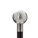 Golf Ball Cane // Black + Silver