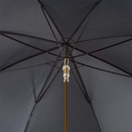 White Boxer Umbrella // Black