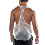 Hard Core Fluid Gym Tank // White (S)