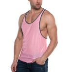 American Jock // Elite Sport Track Tank Top // Pink (S)