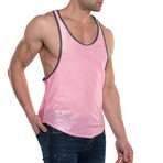 American Jock // Elite Sport Track Tank Top // Pink (S)