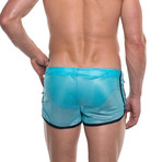 American Jock // Elite Sport Track Short // Turquoise (M)