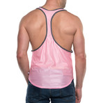 American Jock // Elite Sport Track Tank Top // Pink (XL)