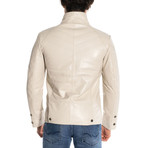 Eli Leather Jacket // Cream (XL)