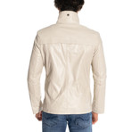 Aden Leather Jacket // Cream (2XL)
