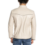 James Leather Jacket // Cream (L)
