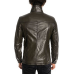 Jaspur Leather Jacket // Khaki (3XL)