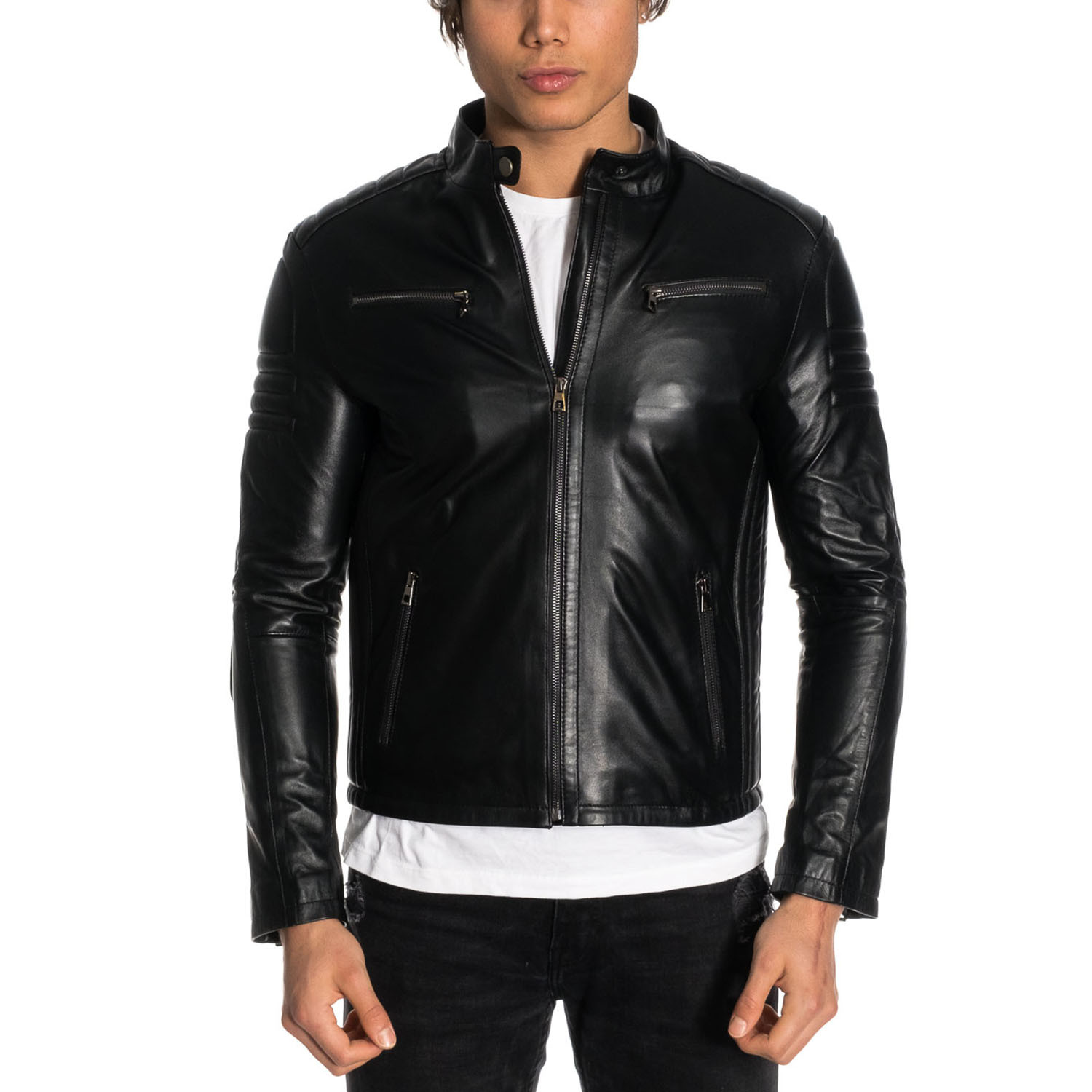 Dante Leather Jacket // Black (XS) - Vivamood - Touch of Modern