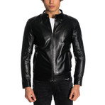 Jared Leather Jacket // Black (4XL)