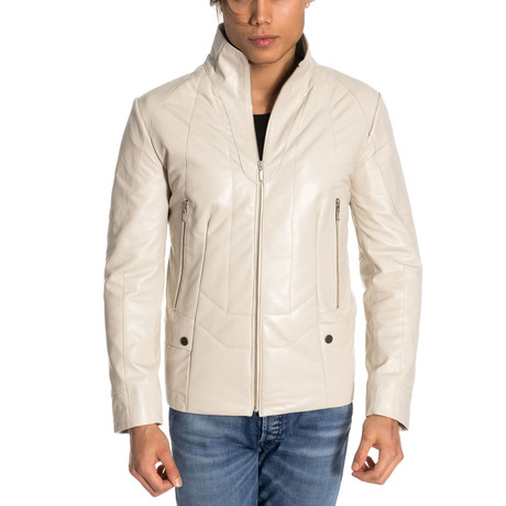 Eli Leather Jacket // Cream (XS)