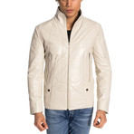 Eli Leather Jacket // Cream (L)