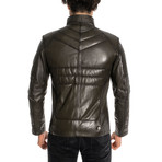 Eli Leather Jacket // Khaki (XS)