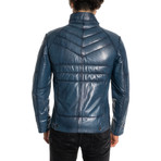 Eli Leather Jacket // Blue (XL)