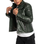 Dante Leather Jacket // Green (S)