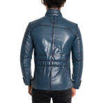 Jax Leather Jacket // Blue (2XL)