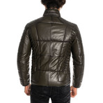Travis Leather Jacket // Khaki (L)