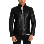 Riley Leather Jacket // Black (3XL)