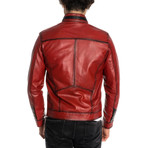 Dominic Leather Jacket // Red (XL)