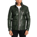Jaspur Leather Jacket // Green (S)