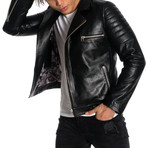 Clark Leather Jacket // Black (XL)