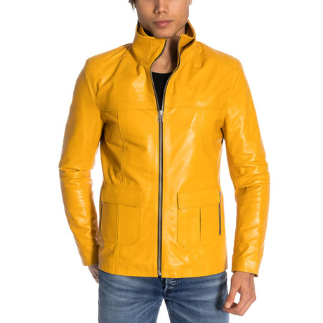 Aden Leather Jacket V.II // Yellow (XS)